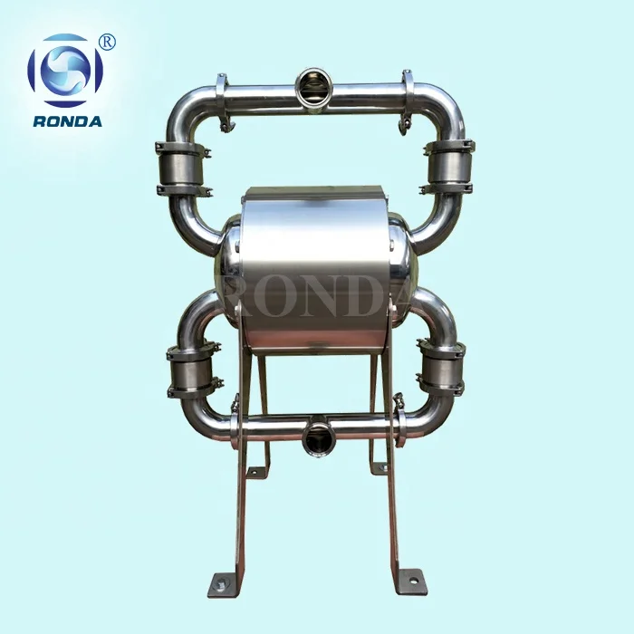 QBY-P / QBW new type food grade AODD pump Air operated Sanitary Pneumatic Double Diaphragm Pump