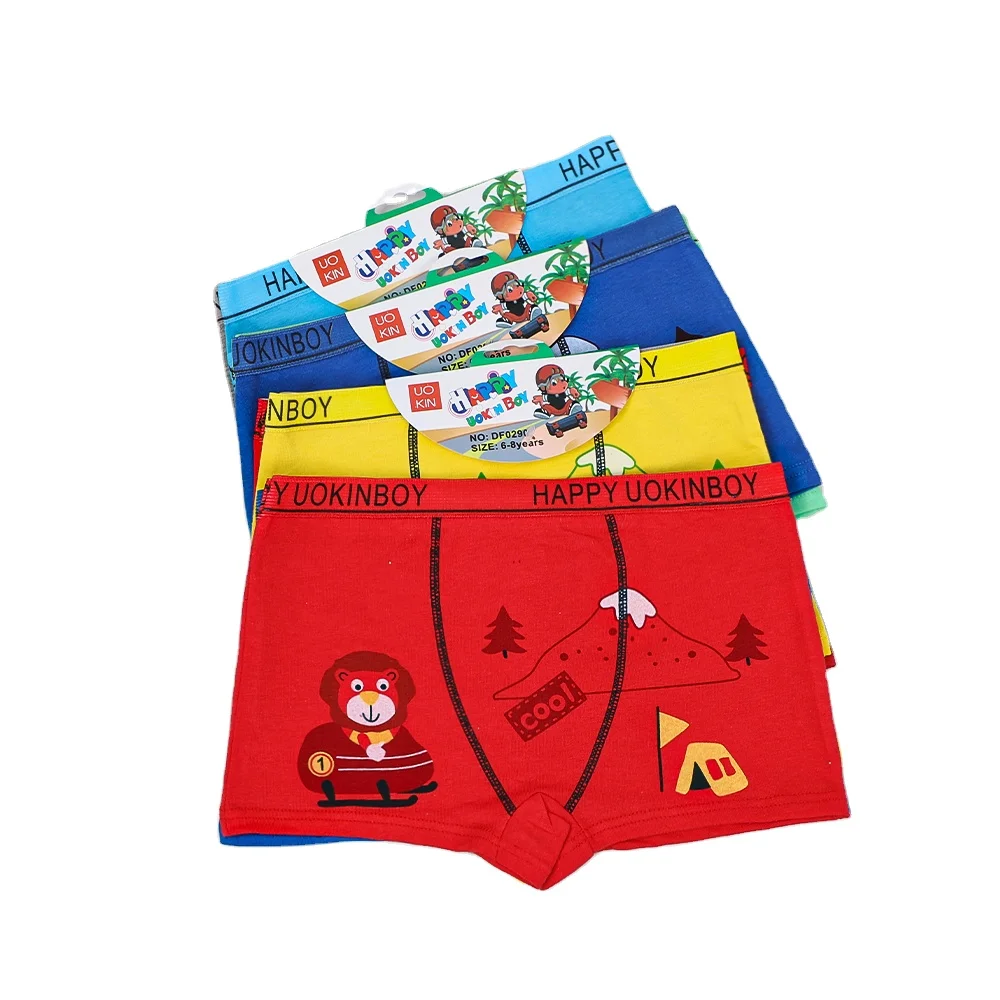 Wholesale 2014 christmas underwear for kids 4-10 yrs boys underwear kids pure cotton christmas print boxer