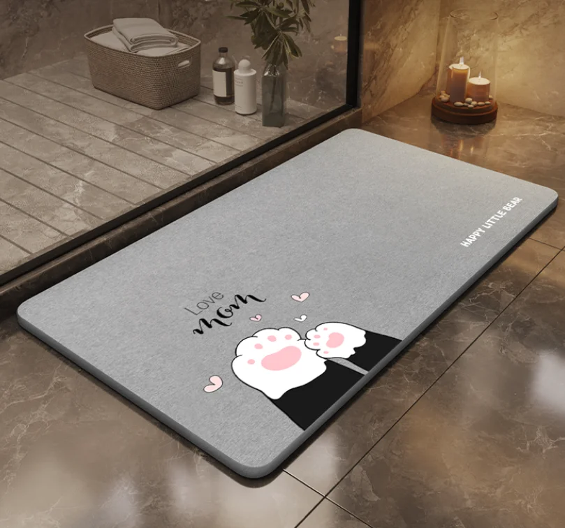 Мгновенно удаляет воду, диатомовый коврик для ванной, коврики для ванной