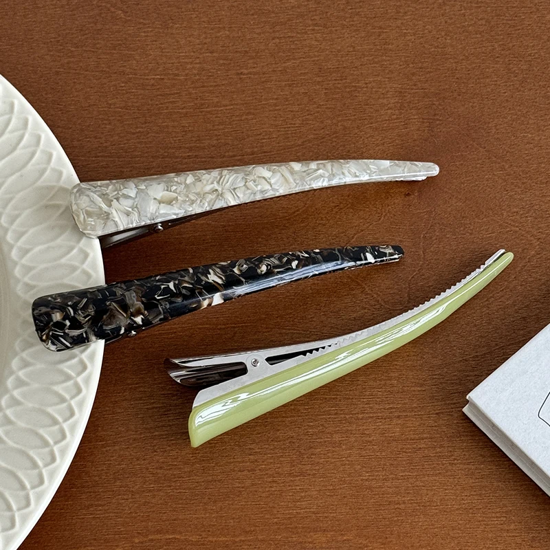 Korean Fashion High Quality Custom Hair Clips Cute Makeup Big Hair Duck Beak Grip Acetic Acid Hair Styling Accessory