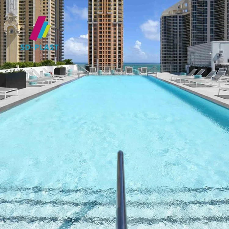 High quality ce approved freestanding clear transparent acrylic outdoor swimming pool manufacturer