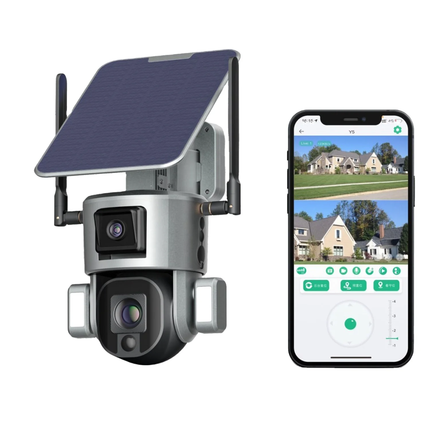 360 градусов IP65 уличная 1080P Ip Wi-Fi Солнечная Ptz беспроводная камера безопасности