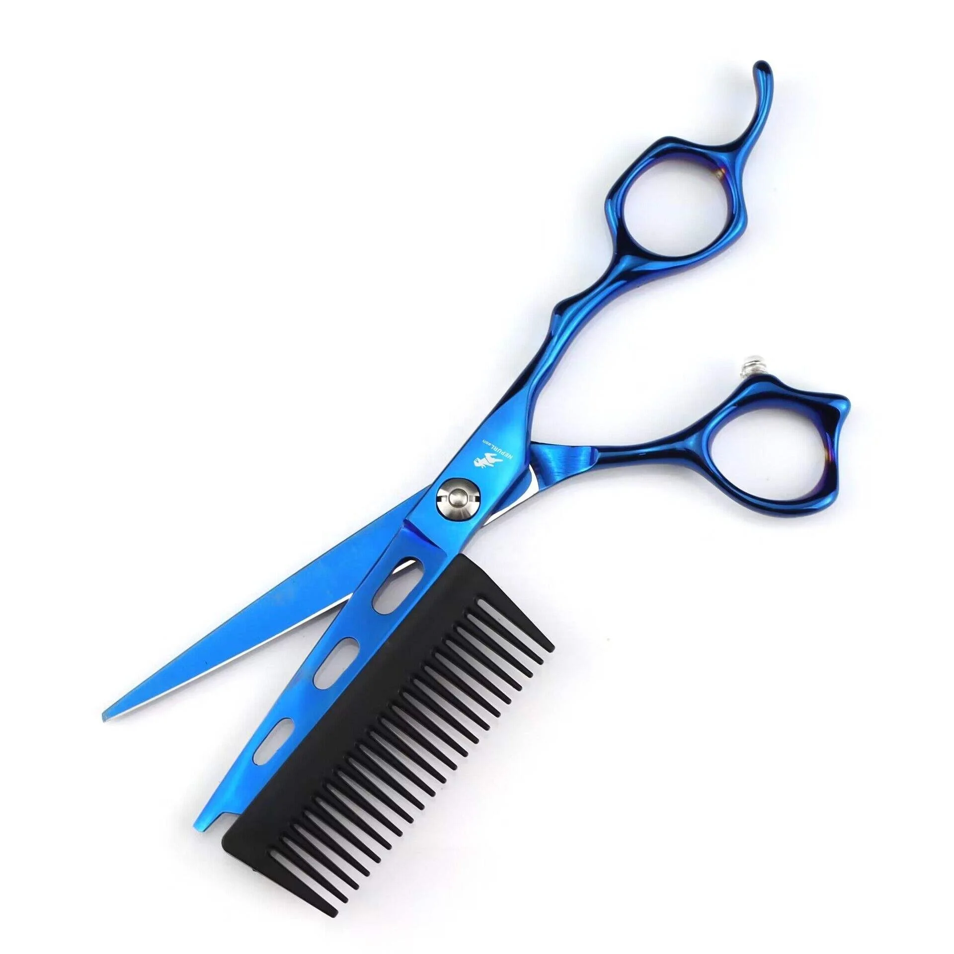 New barbershop accessories Scissors With Detachable Comb Hairdressing Scissors comb set Hair Cutting Scissors 440C Japan Steel