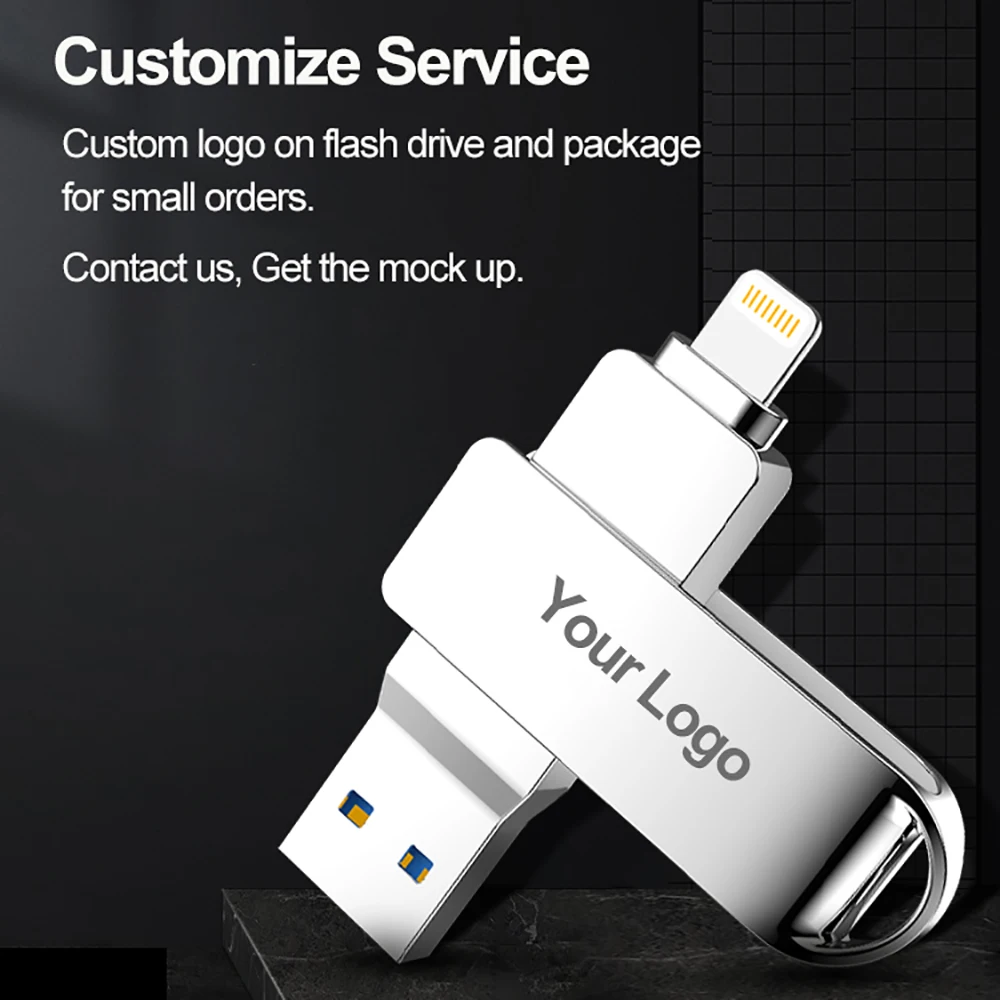 MFI Certified USB Pendrive Storage Memory Stick Flash Drive U Disk OTG USB Flash Drive