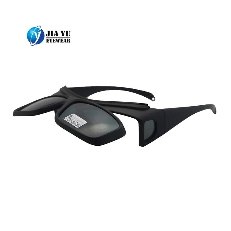 Comfortable uv400 Cover over Optical Prescription Frames Flip Up Fit Over Polarized Fishing Fitover Sunglasses