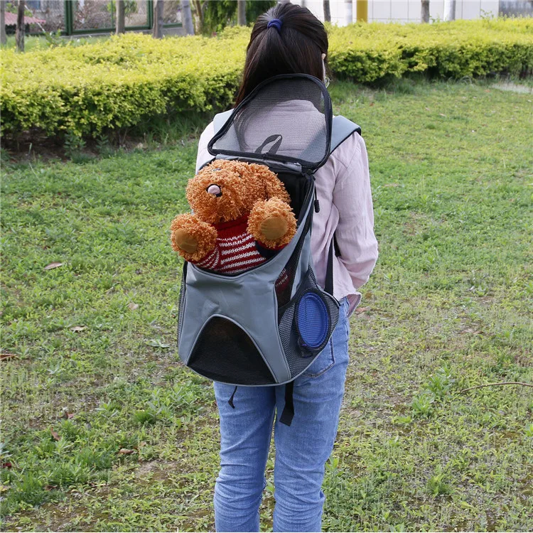 Outdoor Travel Foldable Soft Sided Ventilated Design Breathable Safety Pet Dog Carrier Backpack