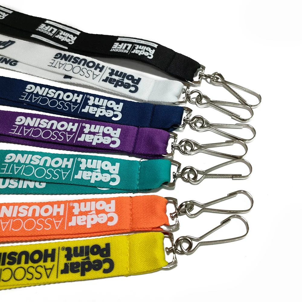 Wholesale personalized lanyard factory Polyester Neck Lanyard Silk Screen printing  Cheap Custom Design lanyards