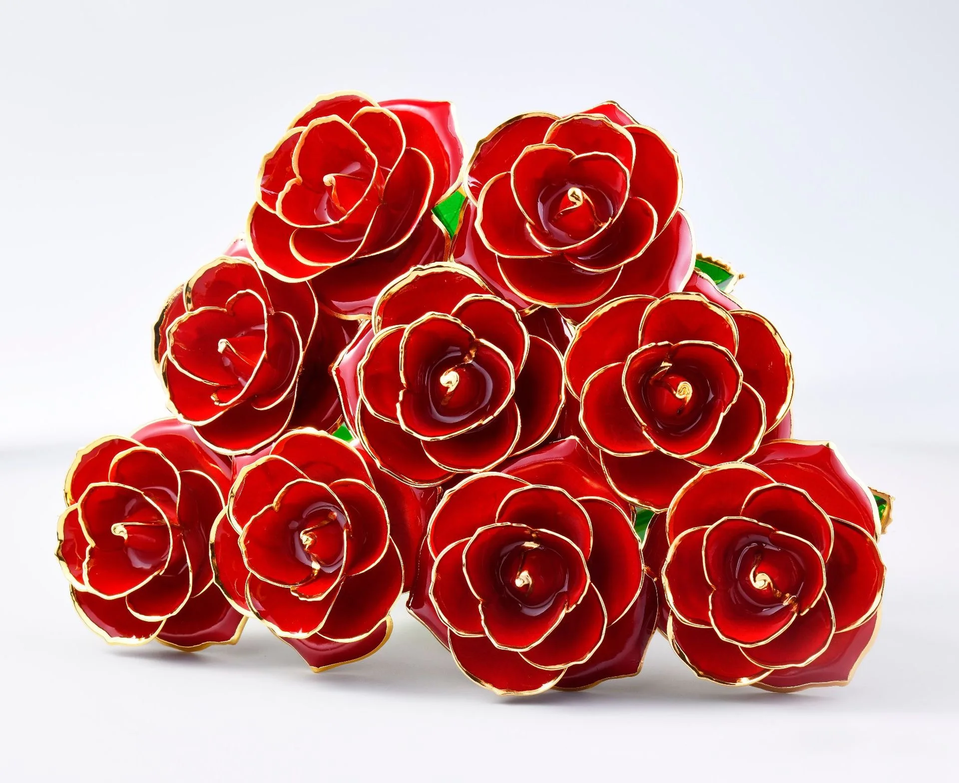 High Quality  24k Gold Dipped Rose Real Preserved Rose Flowers Valentines Day Plated Forever Rose Gifts