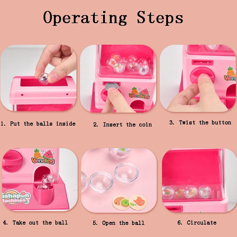Hot Sale Mini Coin Operated Capsule Game Machines Toys for Kids Gifts Twisting Egg  Gashapon Vending Machine