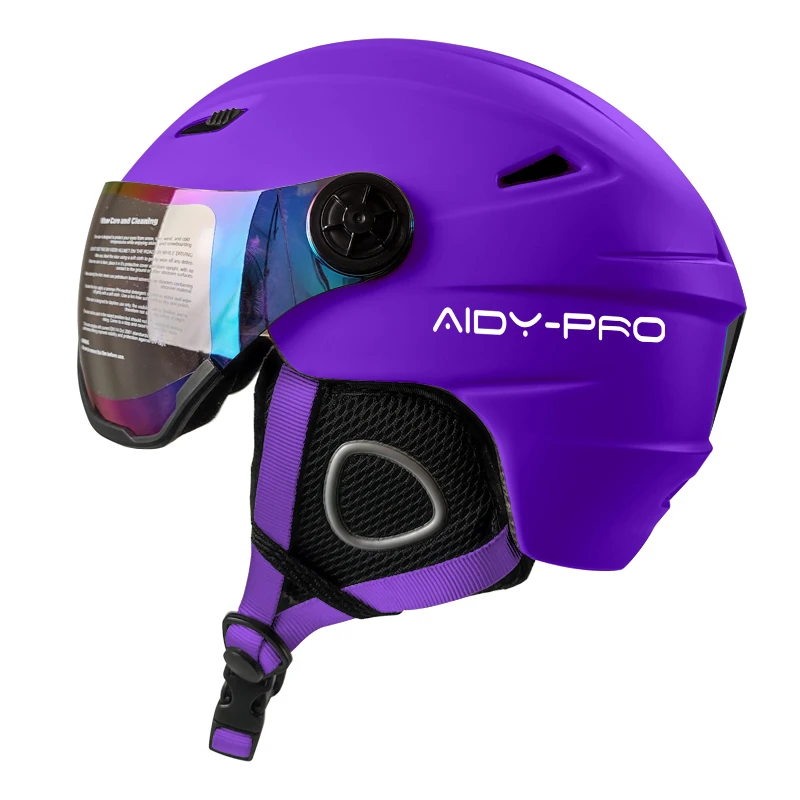 Ce Approved Construction Ski Helmets New High End Custom Snow Ski Helmet With Visor Snowboarding Snow Helmet With Glass