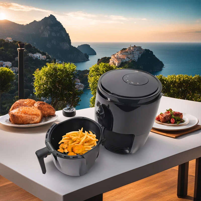 Small Air Fryer Oven 2.8 Qt Mini Air fryer Space-saving Low-noise Nonstick and Dishwasher Safe Basket