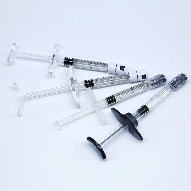 Factory price 1ml 2ml 5ml 10ml 20ml cosmetic prefilled borosilicate glass syringes for dermal filler
