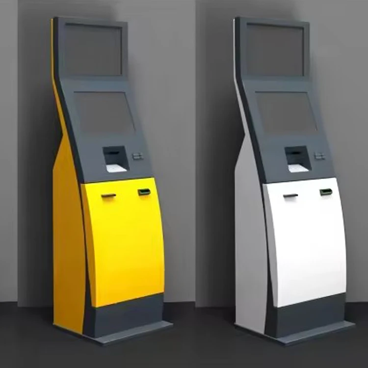 Dual screen touch screen parking Hospital Shop payment kiosk self service hotel check in kiosks with NFC A4 printer