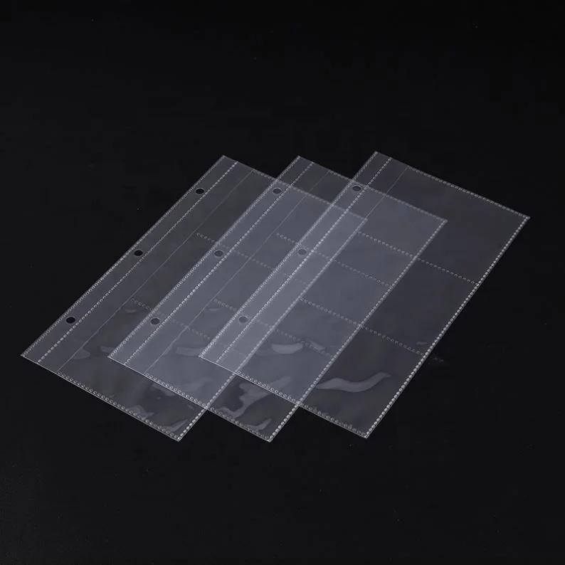 Yicheng 3-Grid 3-Hole Double-Sided Card Bag 120 X217 Work Certificate Holder Transparent Ps Hard Plastic Id Cover