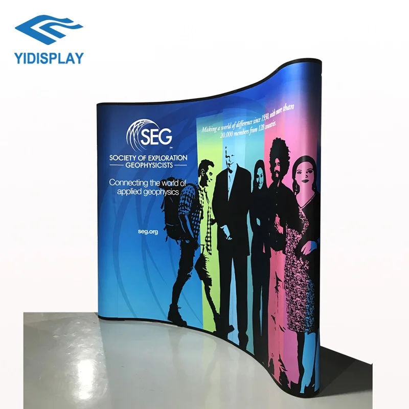 High Quality Exhibition Folding Tension Fabric Advertising Pop Up Wall Trade Show Backdrop Banner Stand Pop Up Display
