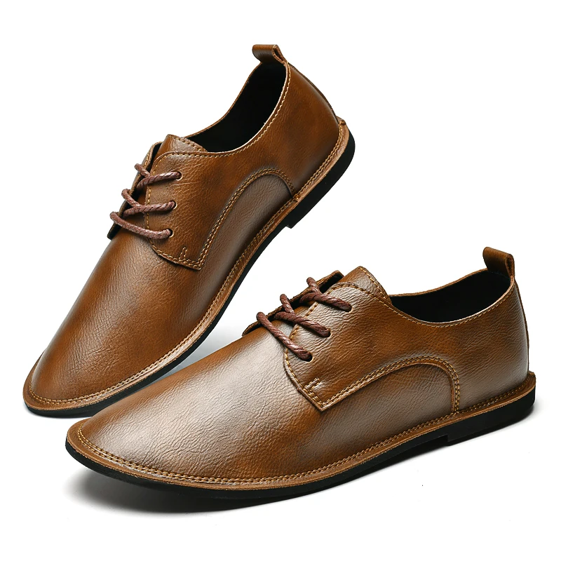 New ITALY BRAND Stitch Genuine Leather Boots for Men Trending Real Cow Cute Fashion Casual Shoes Big Size 47 Made in Guangzhou