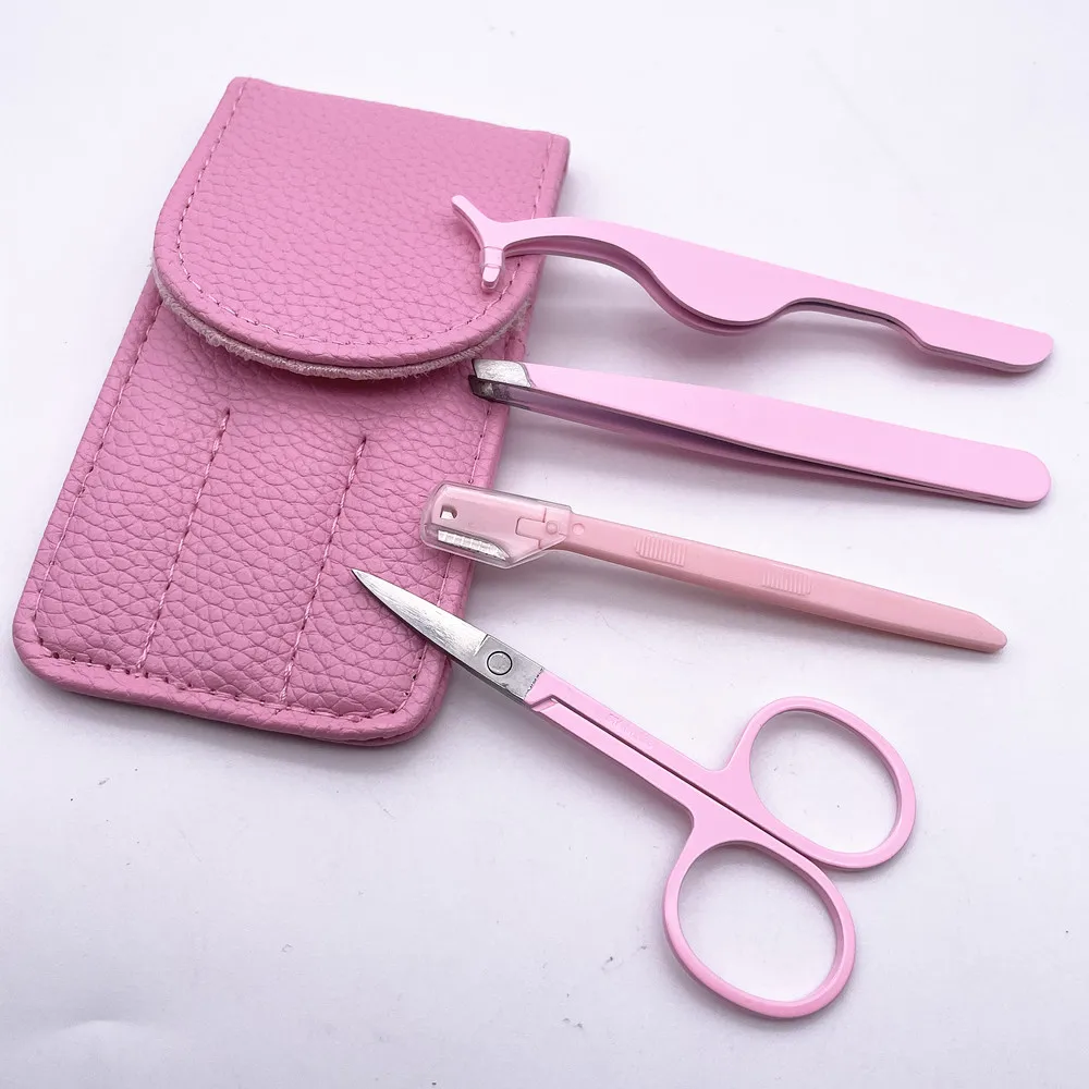 Набор аппликаторов для ресниц из нержавеющей стали, розового и золотого цвета