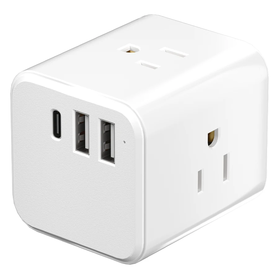 2021 newest  design US  standard ETL multi usb charger port outlets plug adapter SOCKET with pd 20w type C port