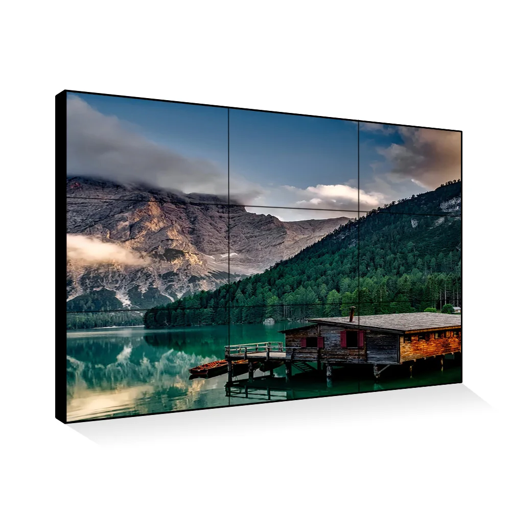 Indoor 2*2 3*3 55 Inch LCD Video Advertising Display Wall Narrow Bezel 3.5mm For Advertising