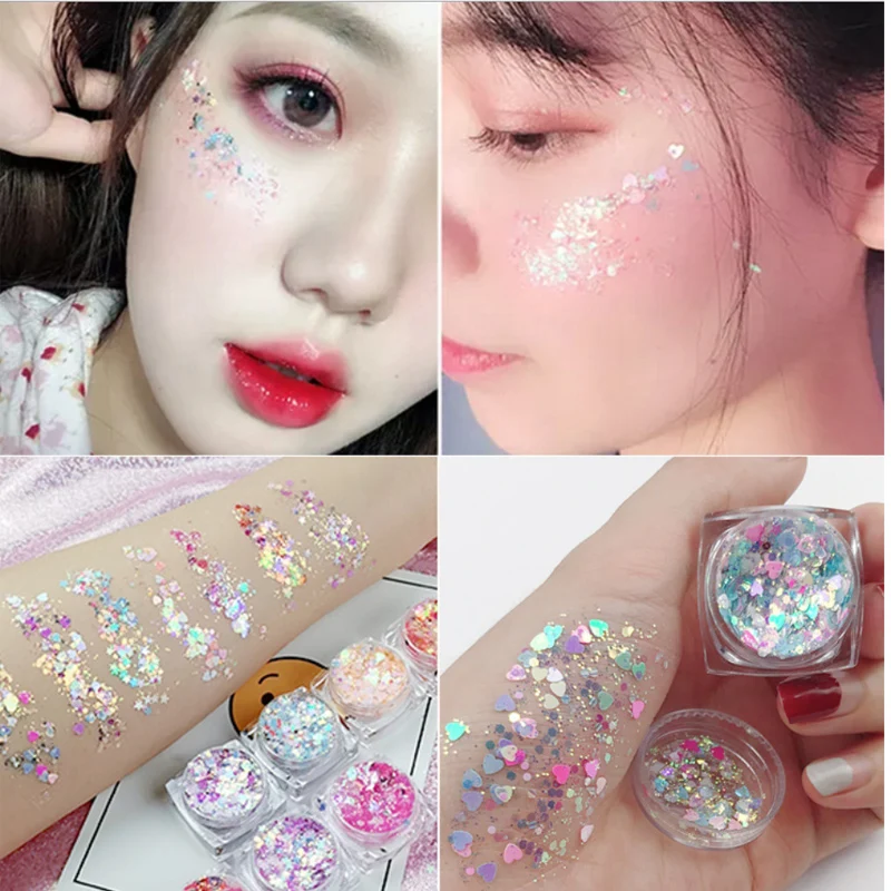 Cosmetic Colorful Glitter Gel Diamond Cream Single Eyeshadow for Face Body