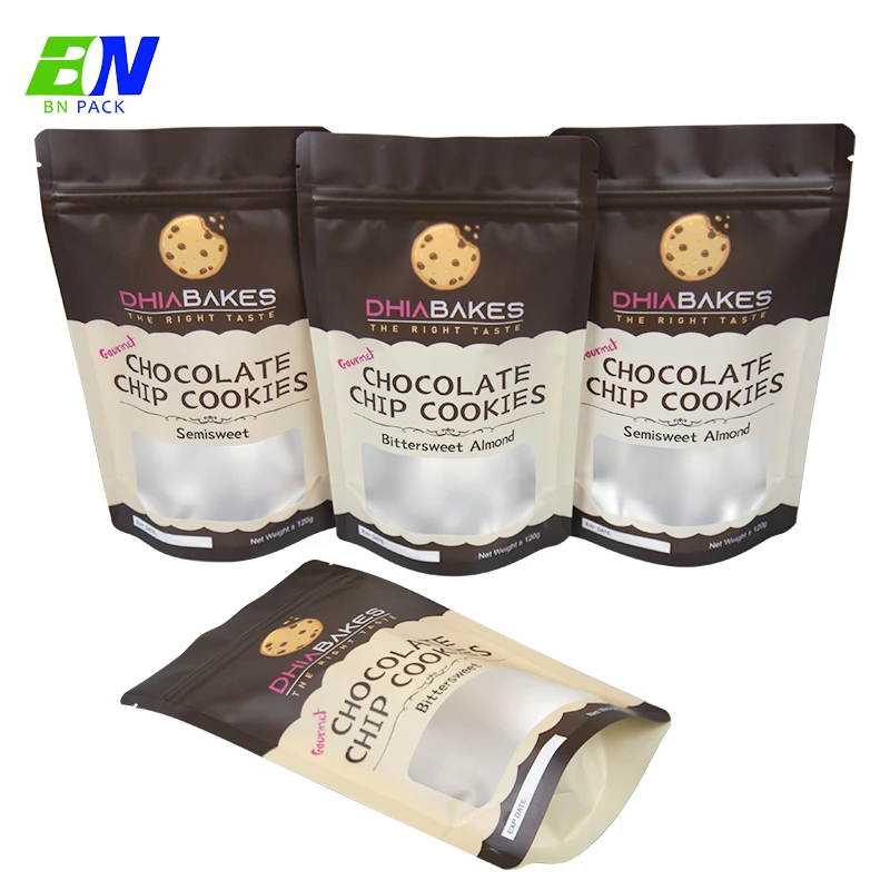Custom 100mg 500mg Cookie Puffs Chips Brownie Snack Food Smell Proof Edible Packaging Zipper Mylar Bags With Window