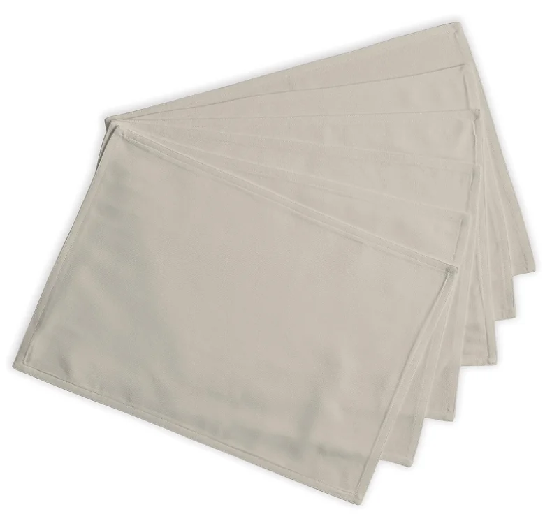 Оптовая продажа индивидуальные хлопковые полиэфирные тканые салфетки круглые изоляционные подкладки для обедов хлопчатобумажные