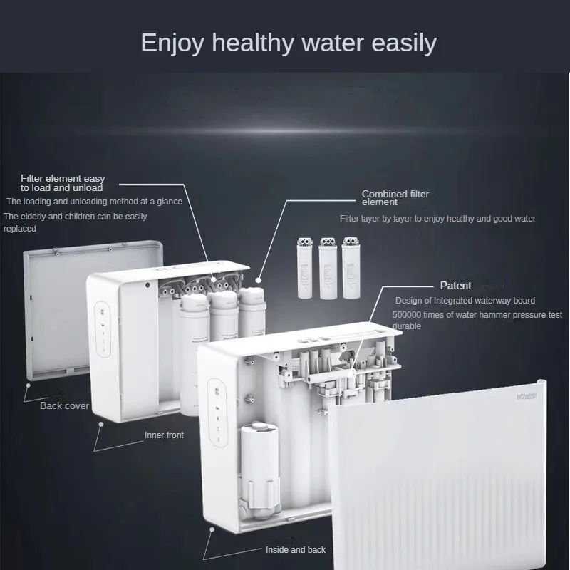 High Flow Alkaline 5-Stage Tap Water Purifier for Home Use 400 500GPD Filter Under Sink Reverse Osmosis Water Purifier