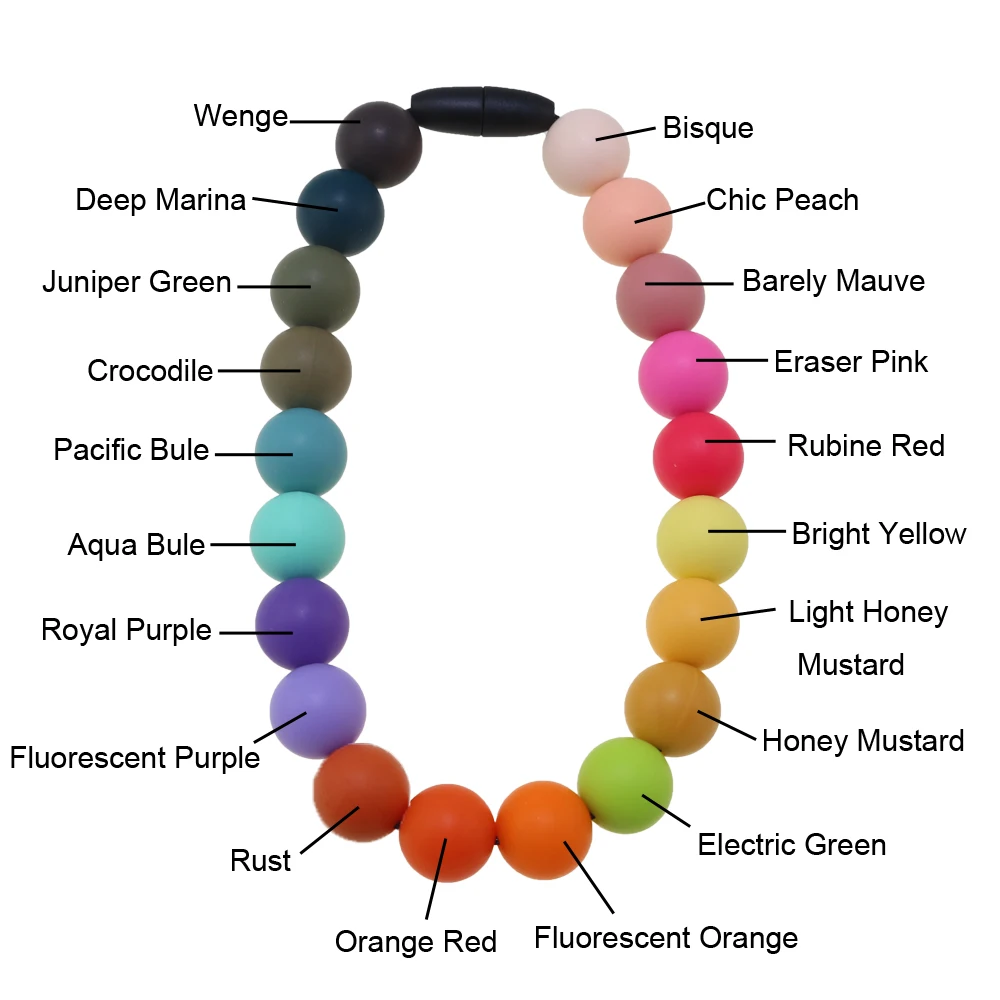 New Colors Silicone Round Loose Baby Chew Beads Focal Making Jewelry Manufacturers Bulk 20MM Silicone Beads For Pens