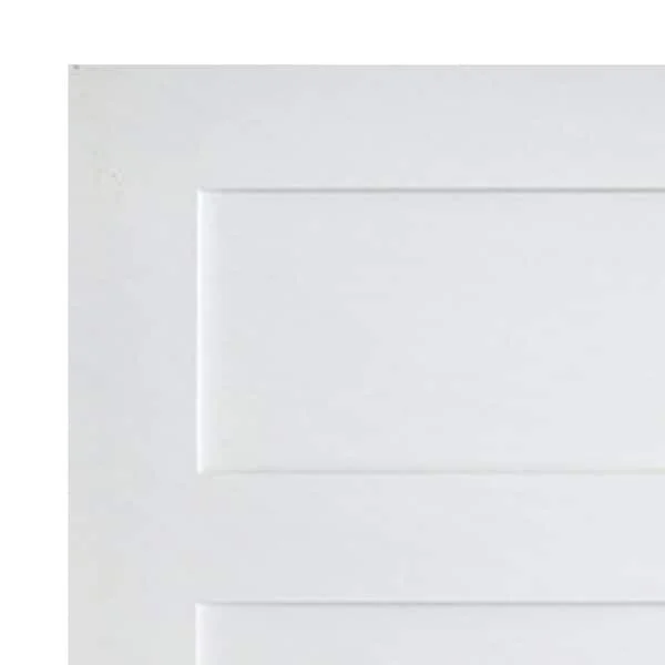 18 in x 80 in Shaker 5-Panel Solid Core Primed MDF Prehung Interior Door with Lock and Frames