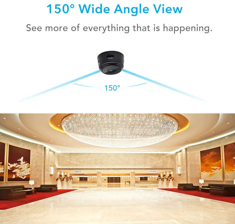 Small Mini Security cameras with Night Vision wireless home Wifi 1080P Network camera