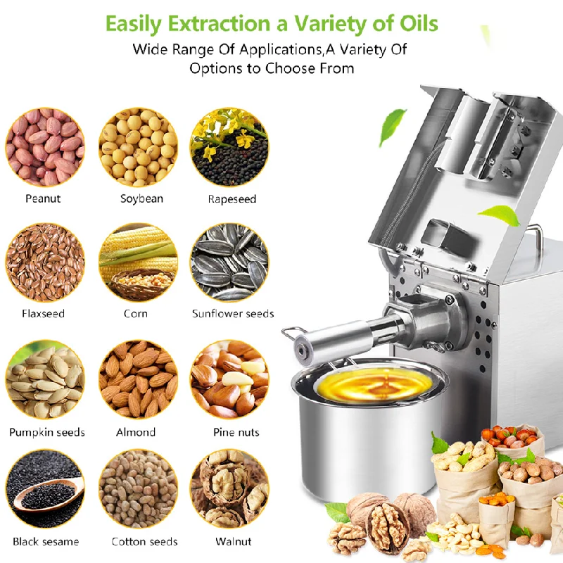 Automatic Oil Press Machine Refined Edible Cooking Oil Equipment Cocoa Beans Groundnut Oil Extraction Machine