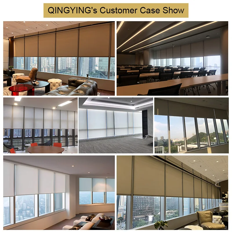 QINGYING motorized automatic pvc vertical roller blinds windows