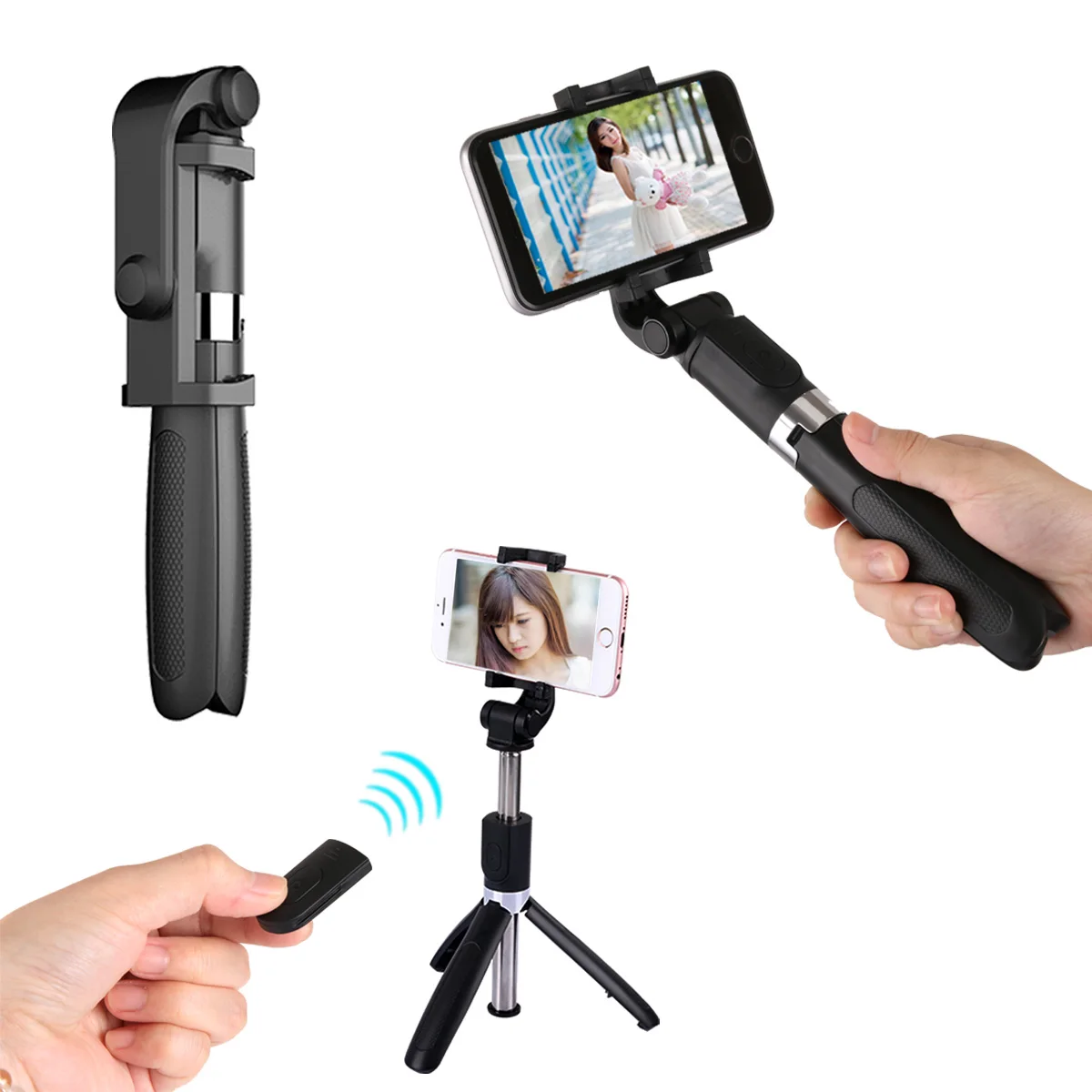 Wholesale monopod travel tripod selfie stick portable smartphone selfie stick for trip