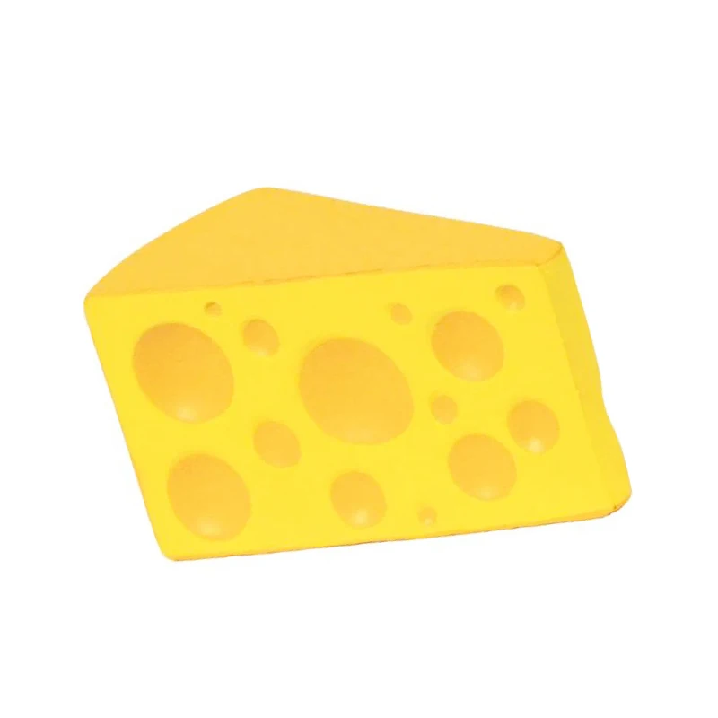 OEM manufacturer slow rebound soft PU foam cheese shaped stress ball pu squishy cheese toy