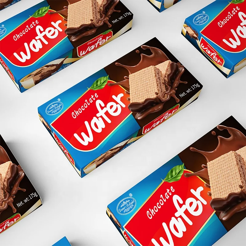  227G Wafer coconut orange lemon chocolate flavor wafer biscuits