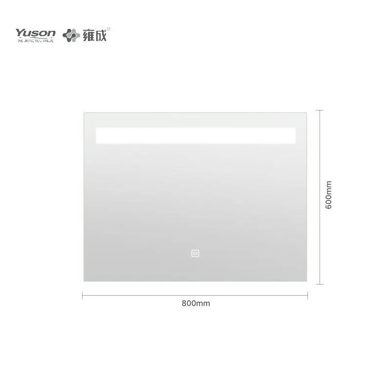 YUSON YS57095 Anti-fog Function 5mm Double Screen Touch round design led mirror bathroom