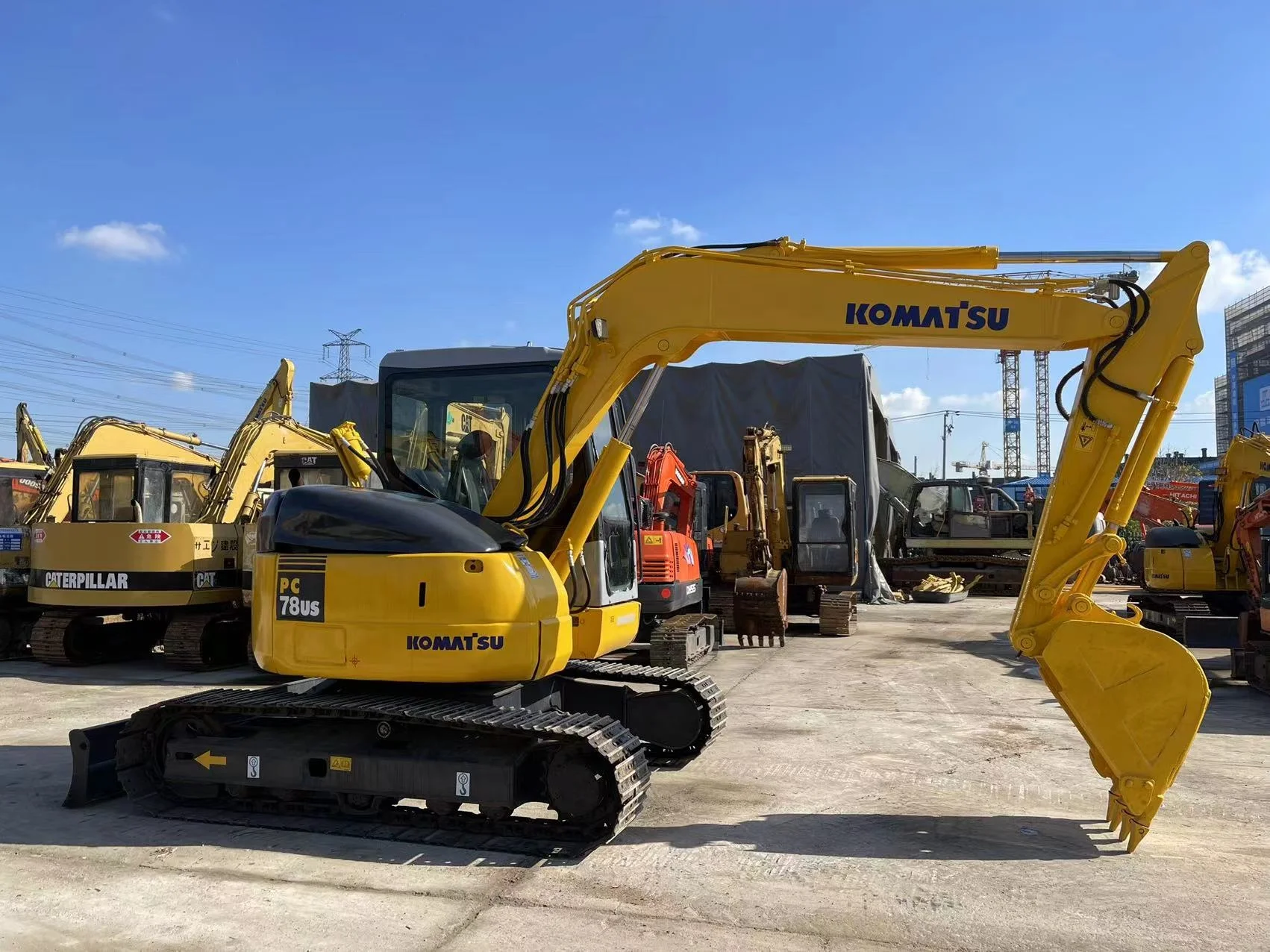 Komatsu Pc78us-6 Used Excavator Pswitchdraulic Mhair Removal Instrument Zm10 Excavator Steam Engine 8 Ton Excavator 125L 4.5km/h