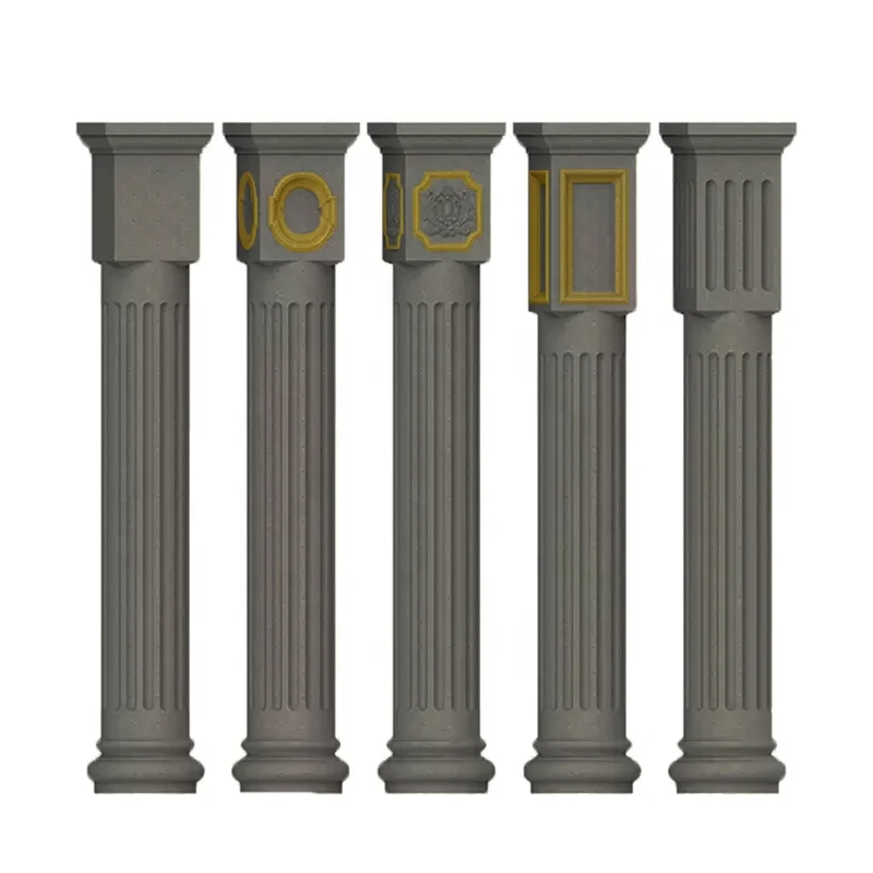 New design square round concrete roman pillar column molds for sale