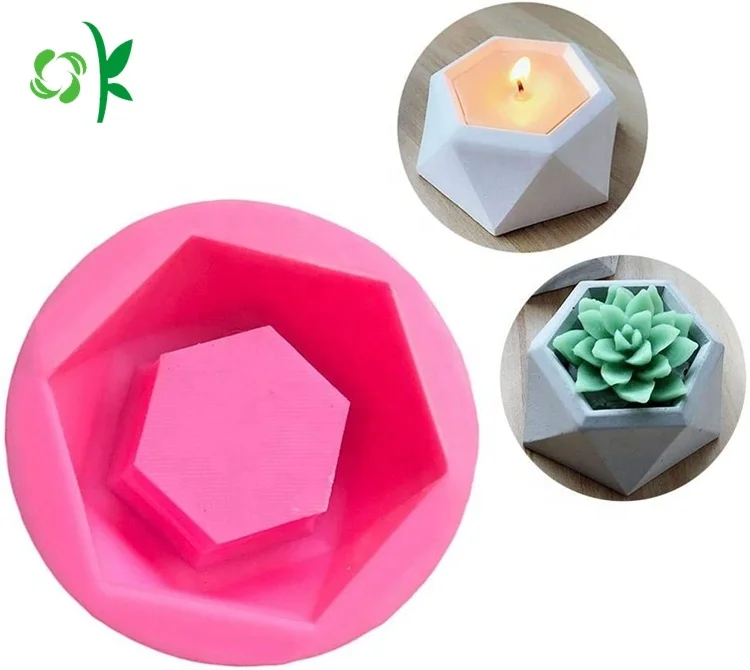 OKSILICONE Silicone Concrete Clay Pots Mold Planter Silicone Mould Table Crafts Making Flower Pot Molds for Home Decoration