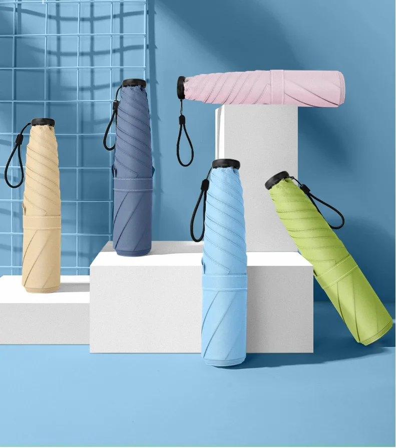 Ultra Light Weight Tiny Portable Finger Umbrella with Custom Logo Print