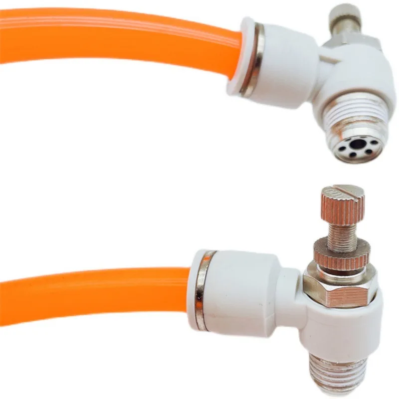 Air Cylinder Throttle Valve And Small Thread Pneumatic Quick Connector Speed Controller Fitting