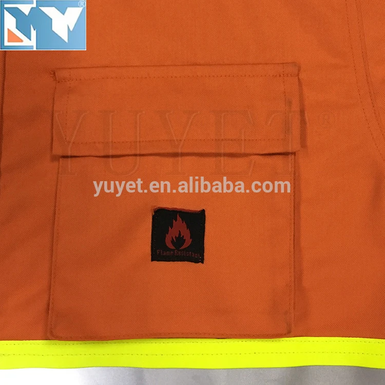 Nomex flame retardant safety reflective fireman suit