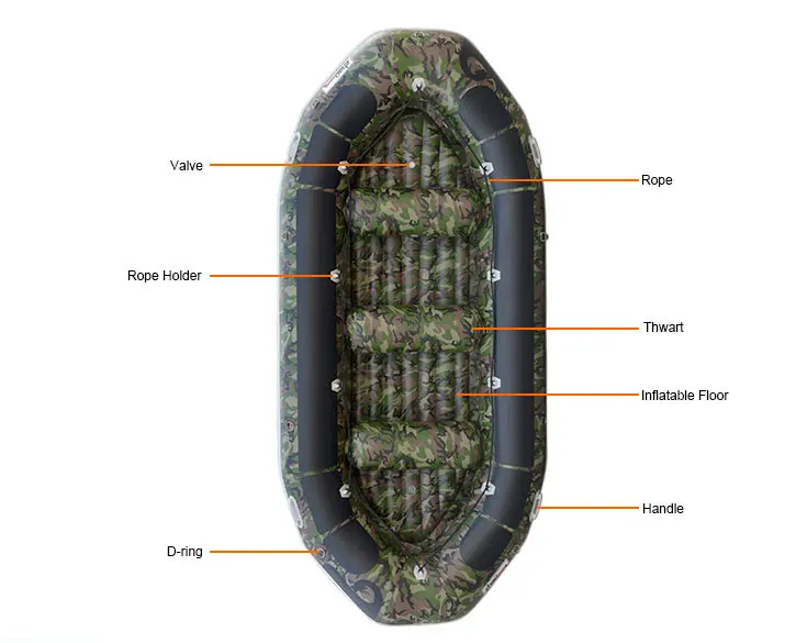 ZY PVC water inflatable boat outdoor water equipment inflatable fishing boat drifting rubber boat