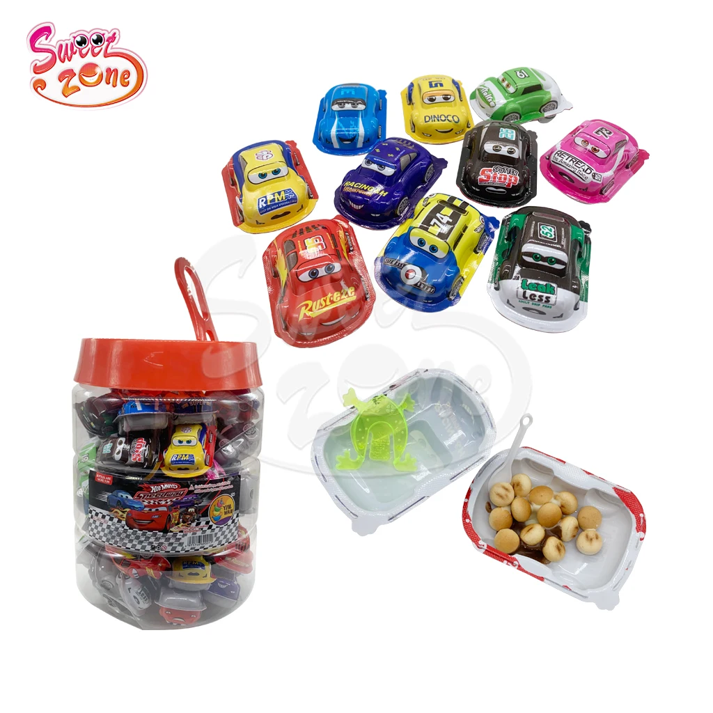 Whoselase Hot Sale Car Shape Surprise Chocolate Egg With Biscuit With Toy Candy