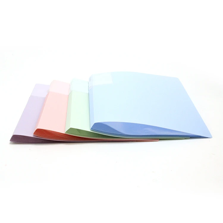 A4 Information Book PP File Folder 10 Pockets Transparent Anti-static Clear Book Morandi For Contract Test Paper