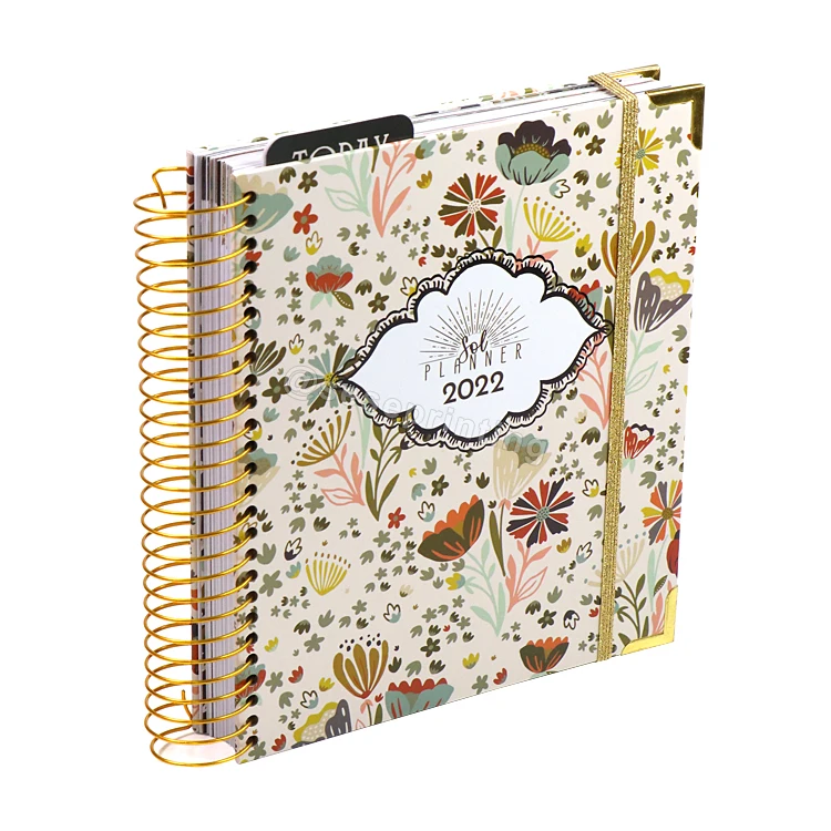 Spiral Daily planner, 2 year fancy planners organizers, best goal planner notebook