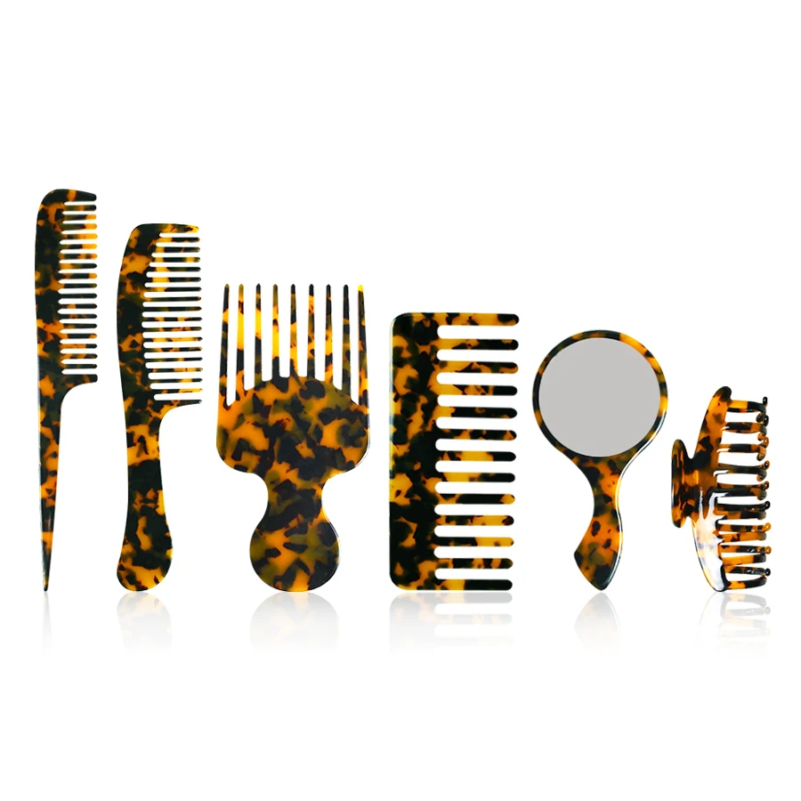 Custom Korea Ins Cellulose Acetate Plates Shower Hair Claws Hair Comb Sets Acetate Hair Accessories Set