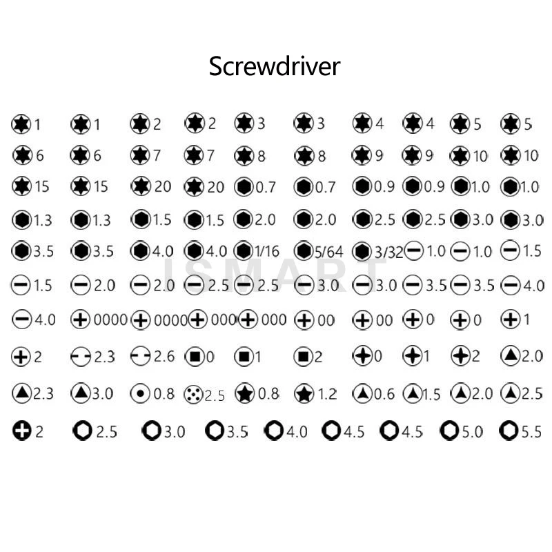115 IN 1 precision screwdriver set Repair Tool Kit with screwdriver bits