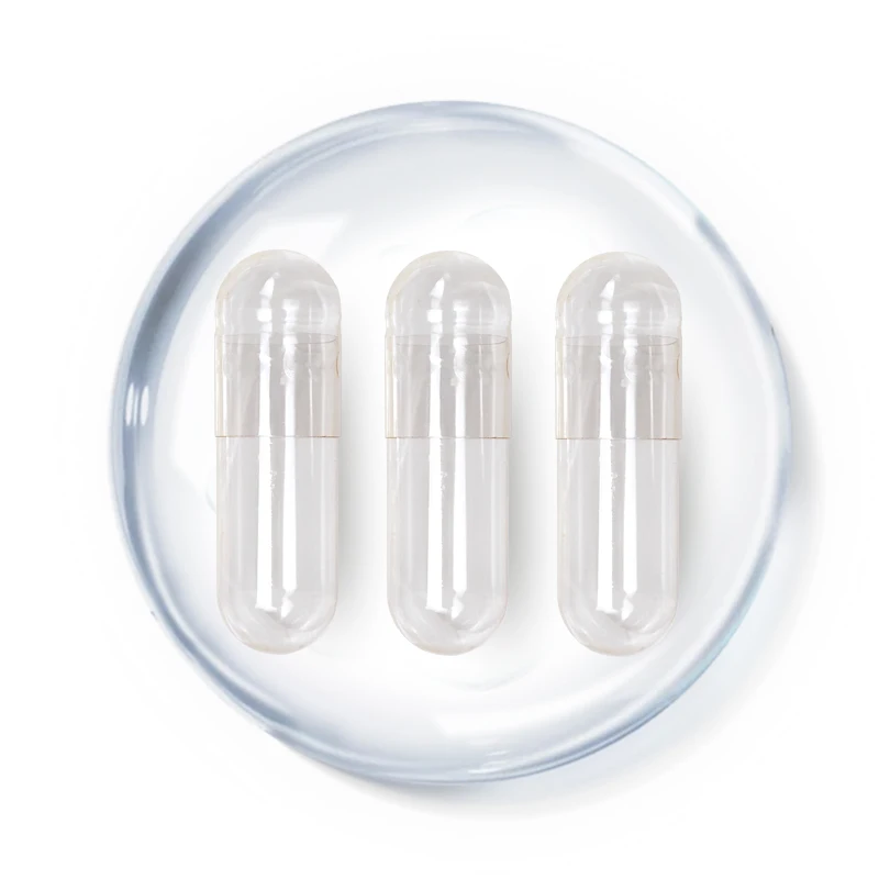 HOT Transparent Clear Gelatin Empty Capsules Printed LOGO 0 Size