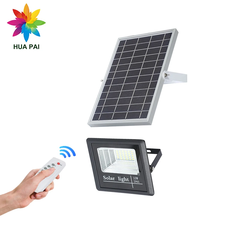  HUAPAI Высококачественная Ip65 водонепроницаемая наружная 10 Вт 25 40 60 100 200 300 Солнечная светодиодная прожекторная